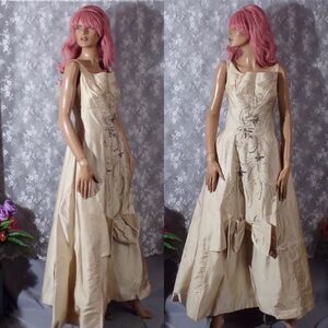 Vintage 60s Evening Gown Size Small 1960s Retro Elegant Wedding Prom Formal Chic
